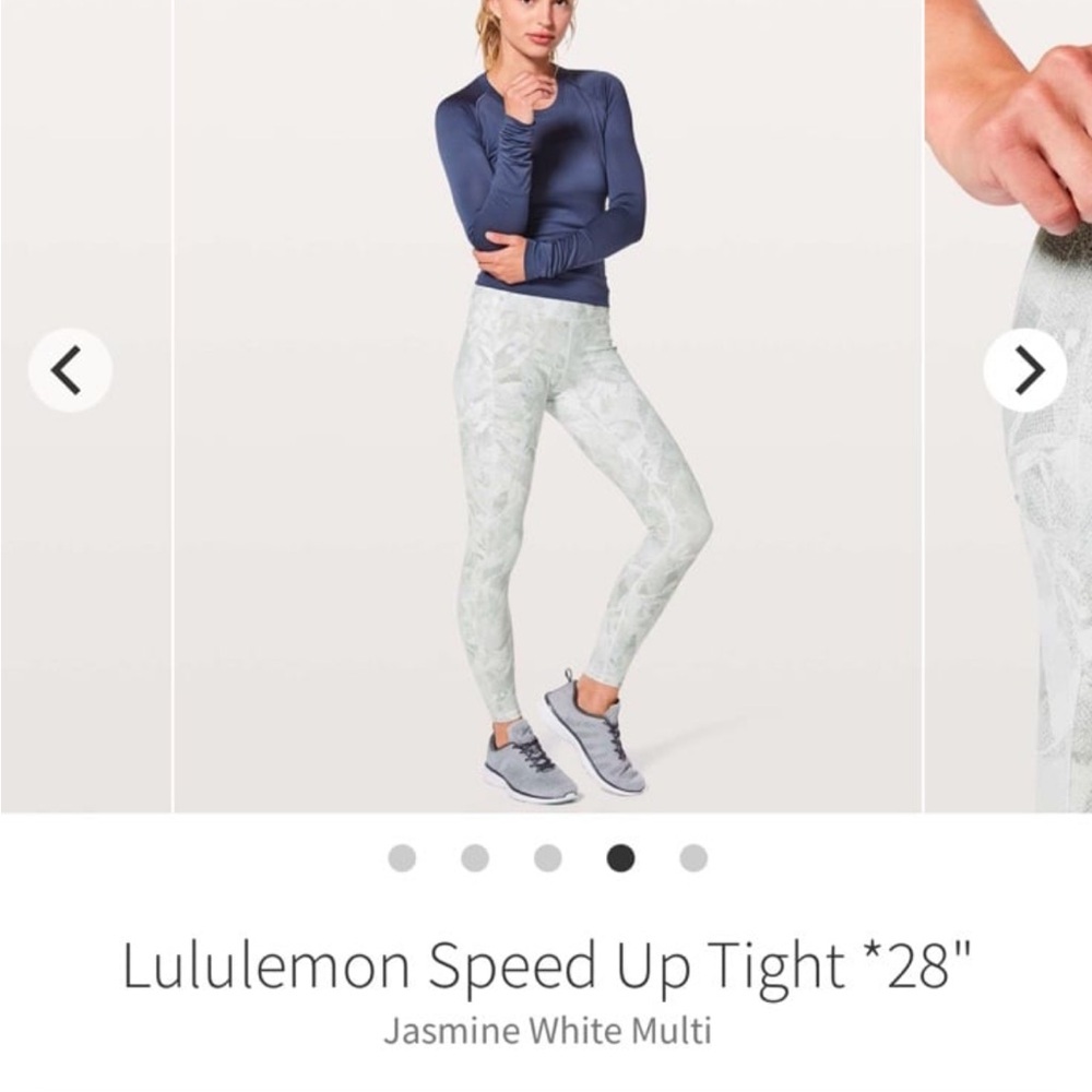 Lululemon Speed Up Tight in Jasmine White Multi